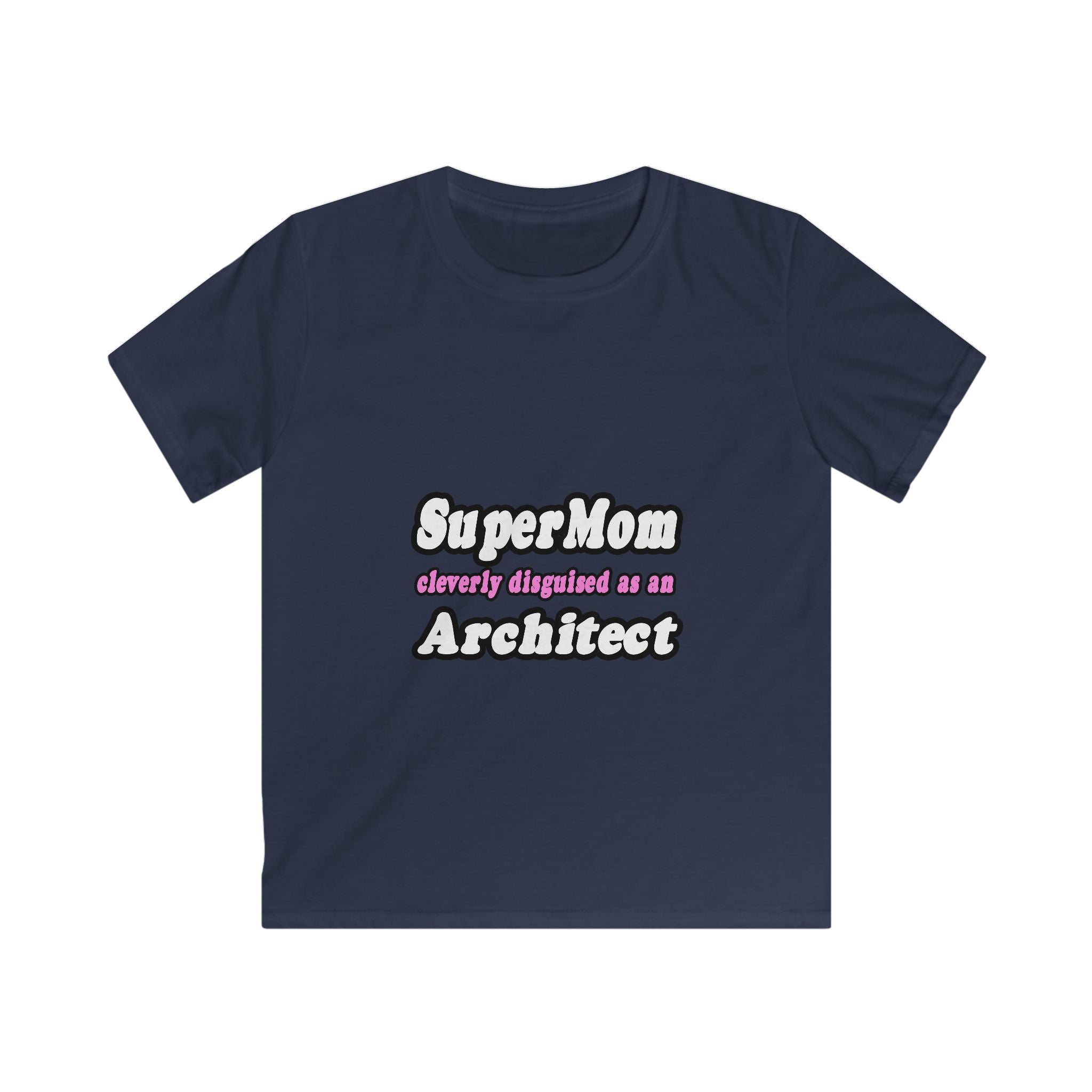 SuperMom...Architect - Kids Softstyle Tee