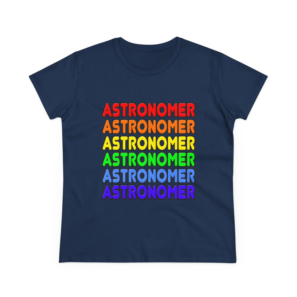 Rainbow Astronomer - Women's Midweight Cotton Tee