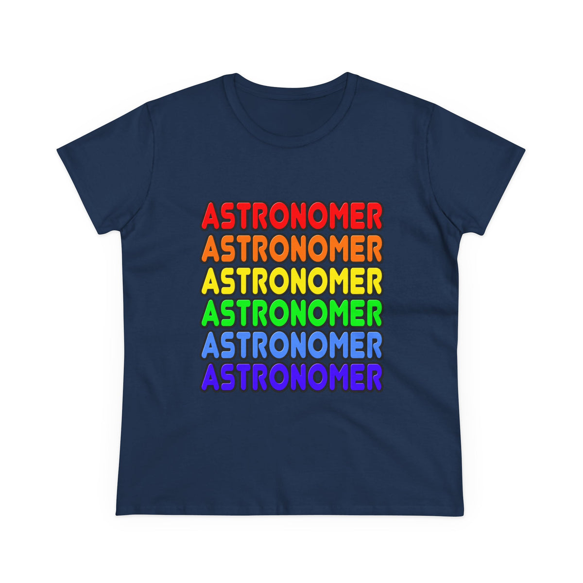 Rainbow Astronomer - Women's Midweight Cotton Tee