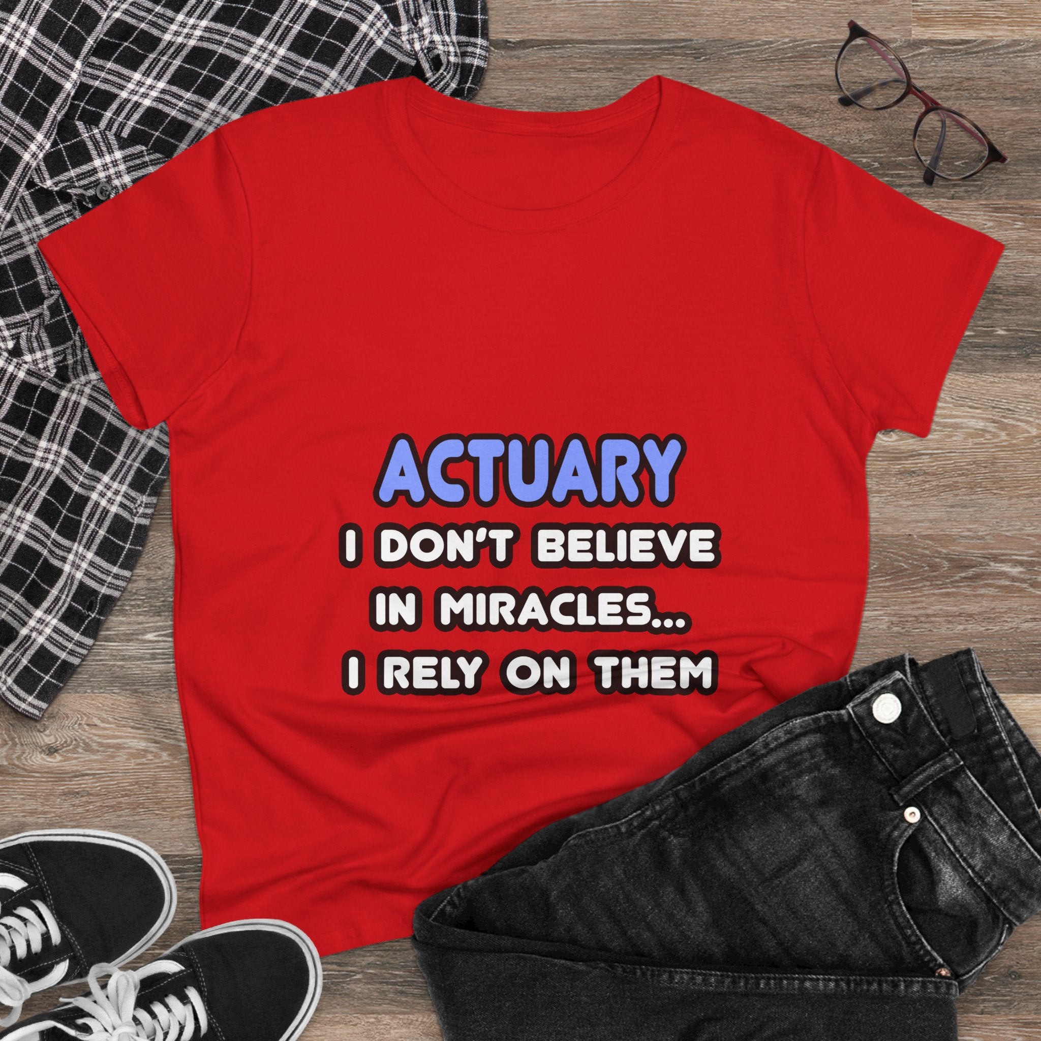 Miracles and Actuaries - Women's Midweight Cotton Tee