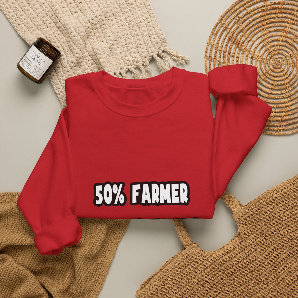 Half Farmer ... Half Superhero - Unisex Heavy Blend™ Crewneck Sweatshirt