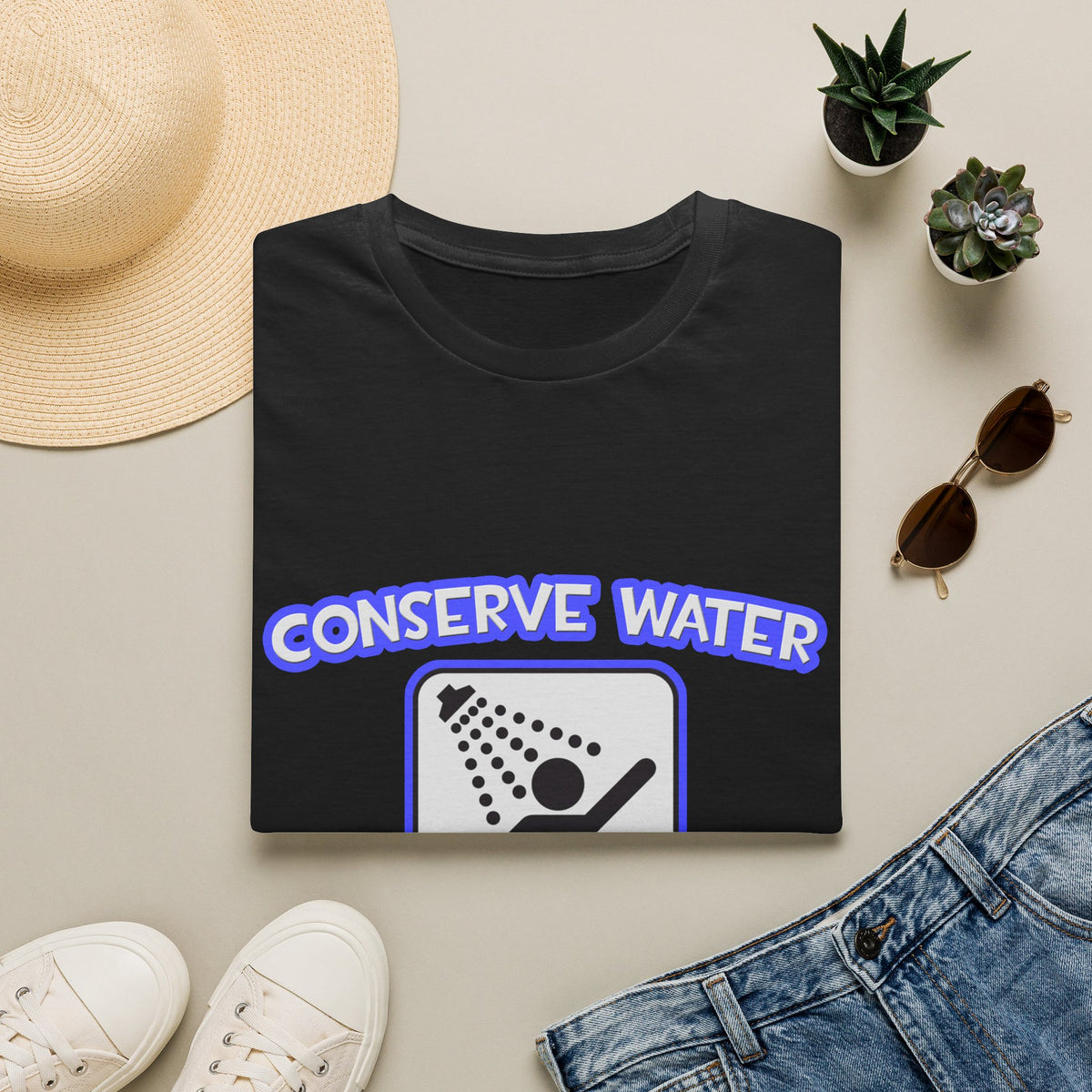 Conserve Water .. Shower With a Teacher - Unisex Softstyle T-Shirt