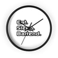 Eat. Sleep. Bartend - Wall Clock