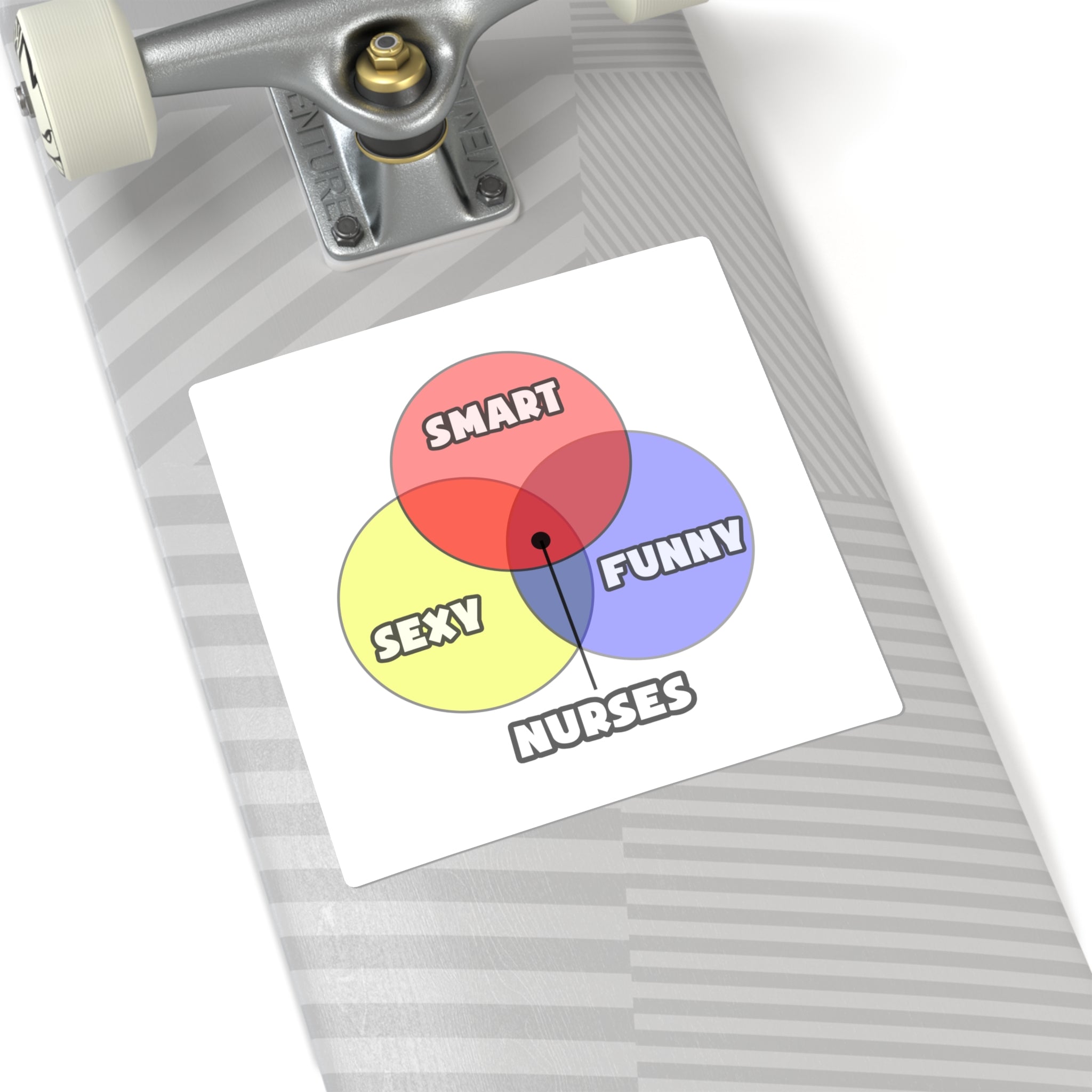 Venn Diagram .. Nurses - Square Stickers