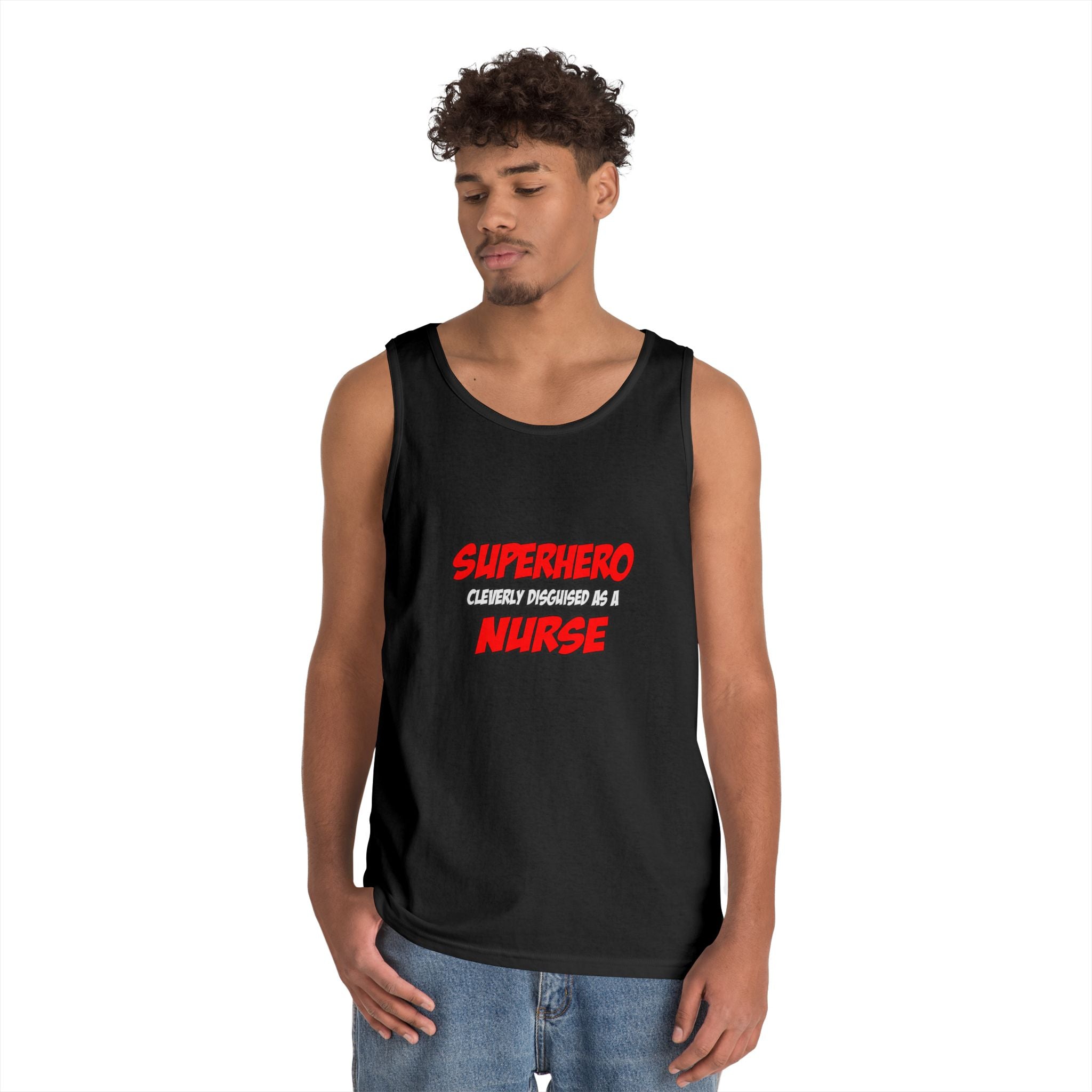 Superhero...Nurse - Unisex Heavy Cotton Tank Top