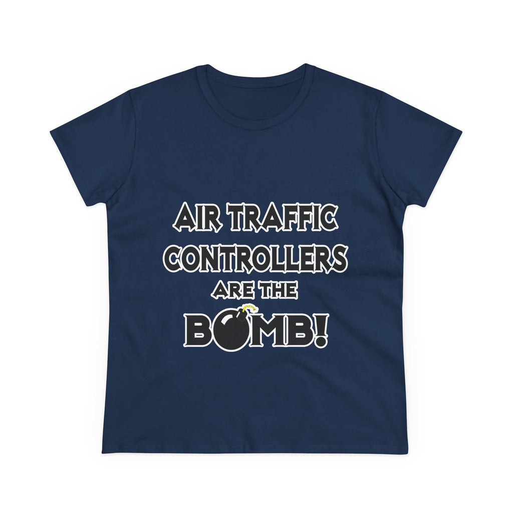 Air Traffic Controllers Are The Bomb! - Women's Midweight Cotton Tee
