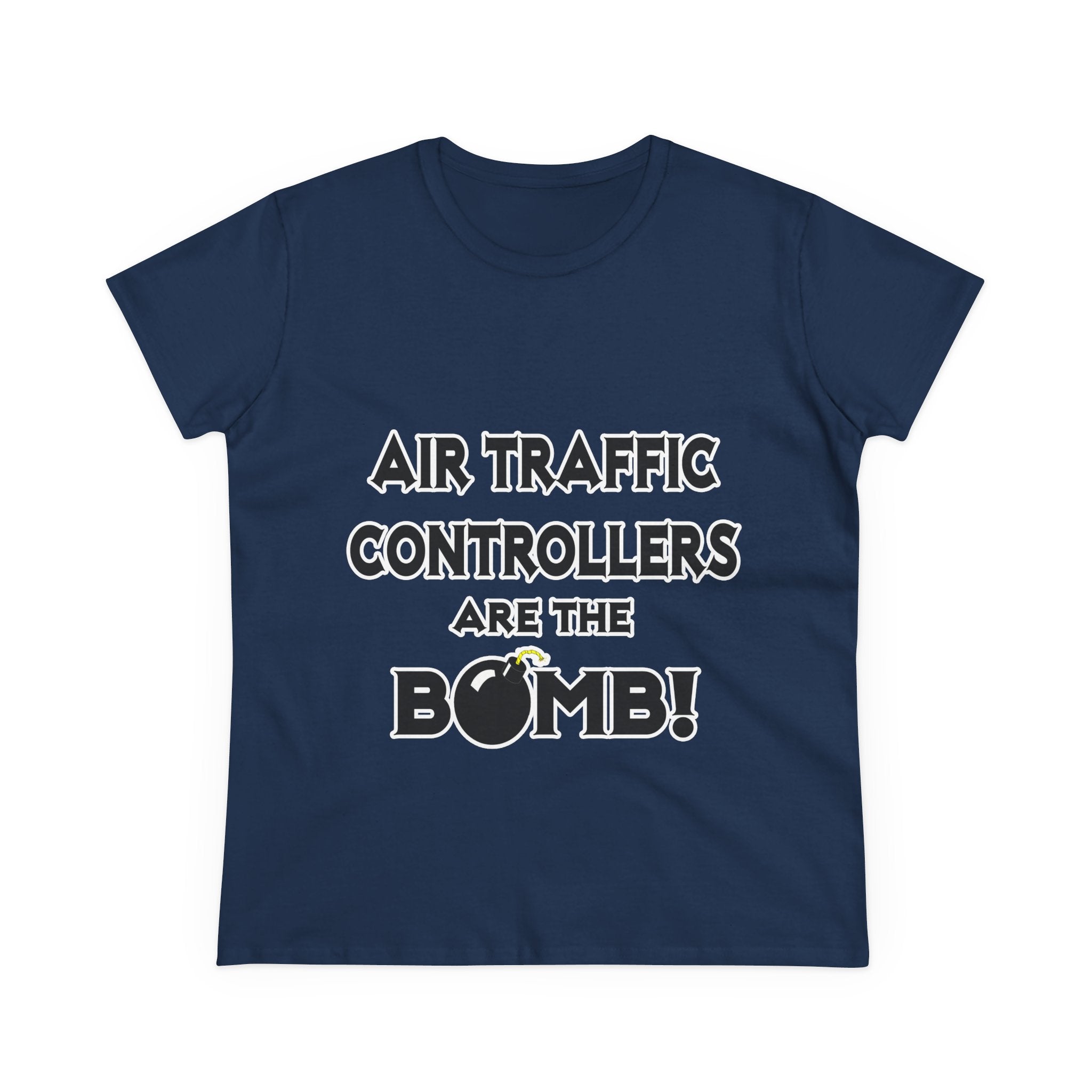 Air Traffic Controllers Are The Bomb! - Women's Midweight Cotton Tee