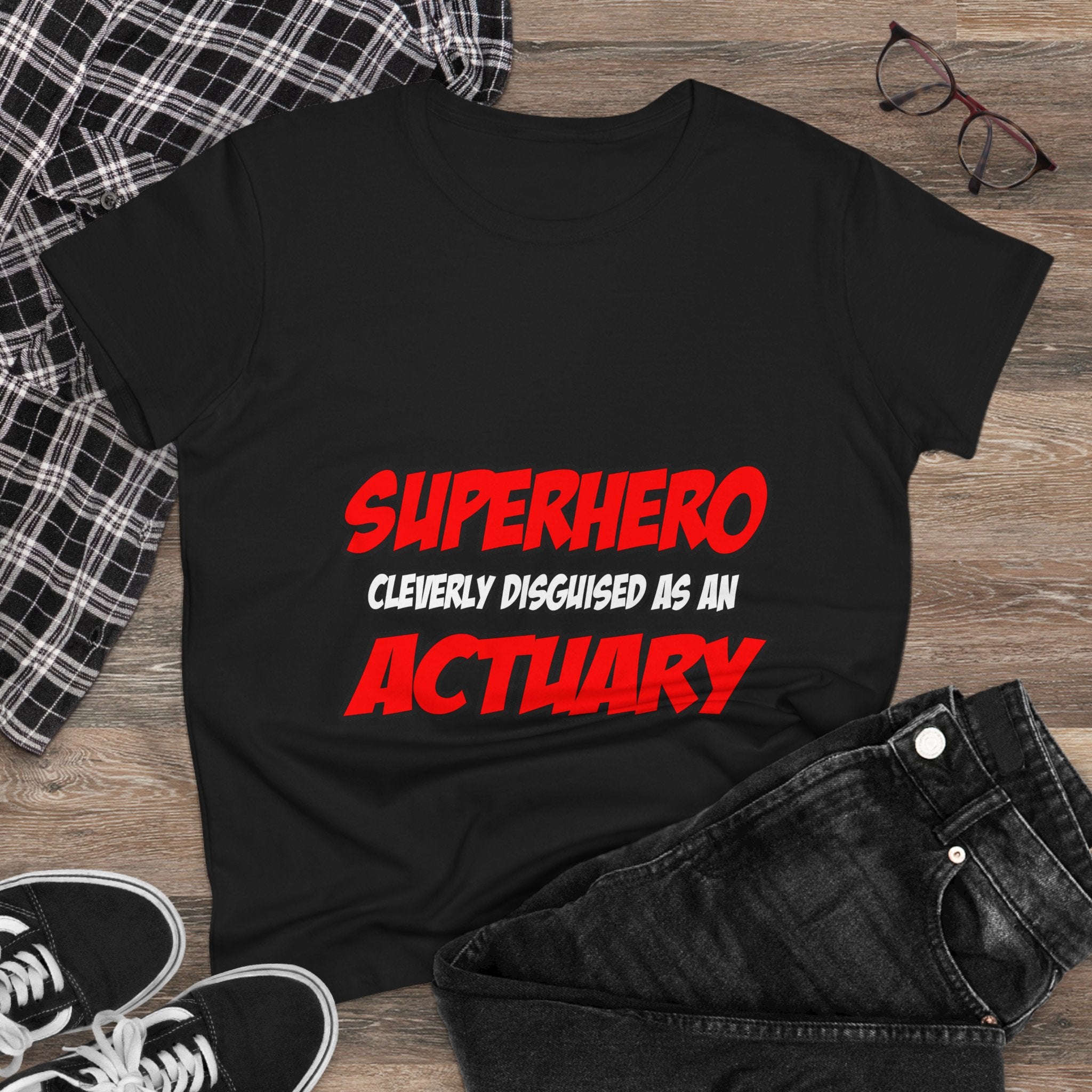 Superhero...Actuary - Women's Midweight Cotton Tee