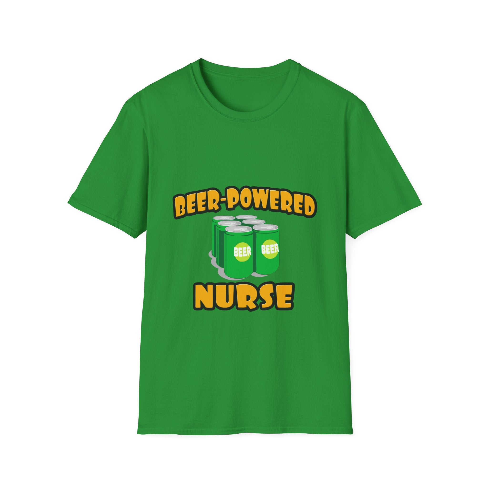 Beer Powered Nurse - Unisex Softstyle T-Shirt