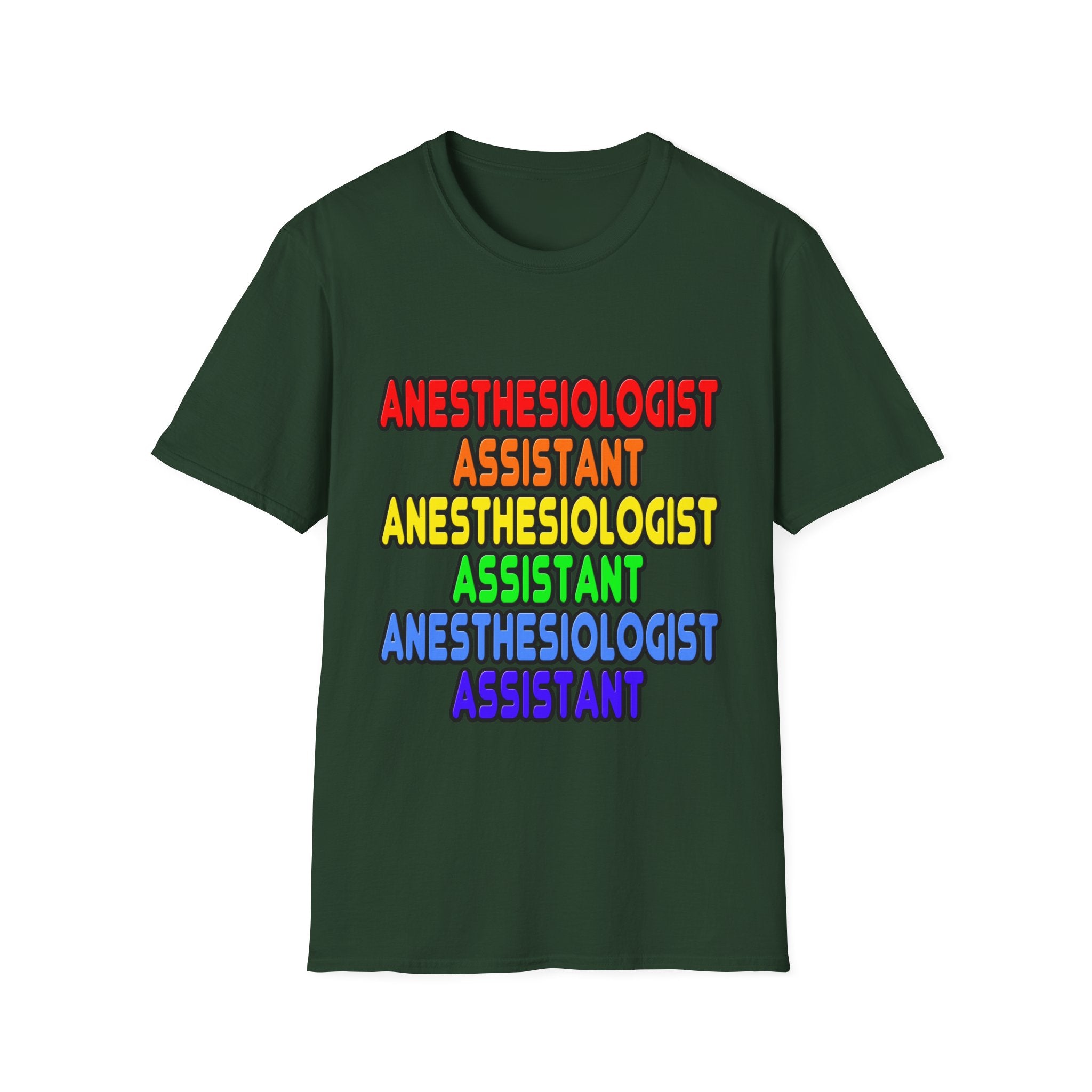 Rainbow Anesthesiologist Assistant - Unisex Softstyle T-Shirt