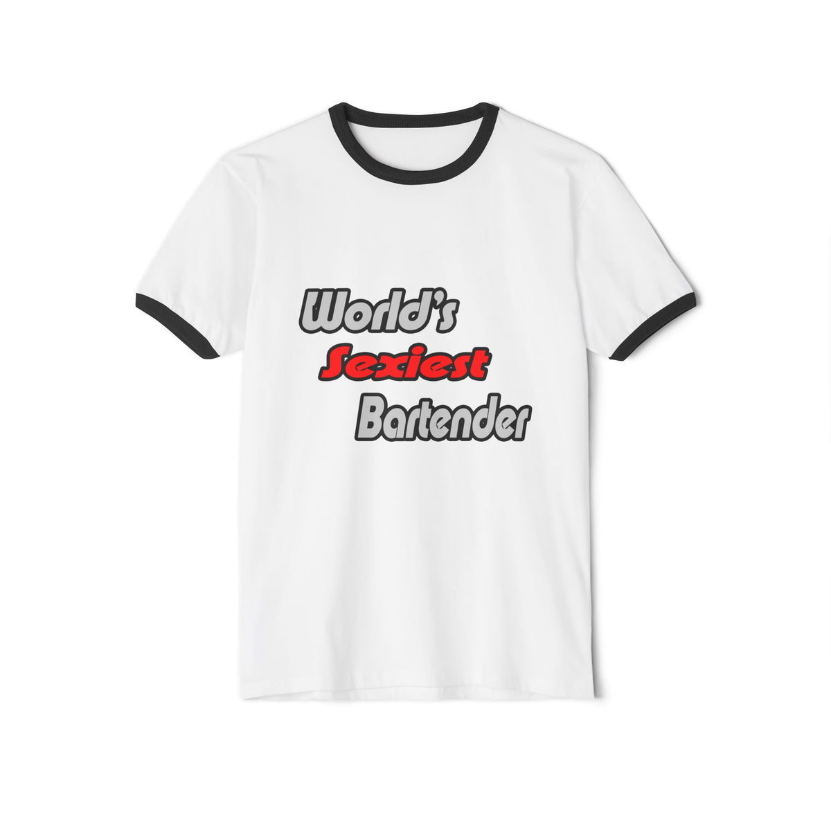 World's Sexiest Bartender - Unisex Cotton Ringer T-Shirt
