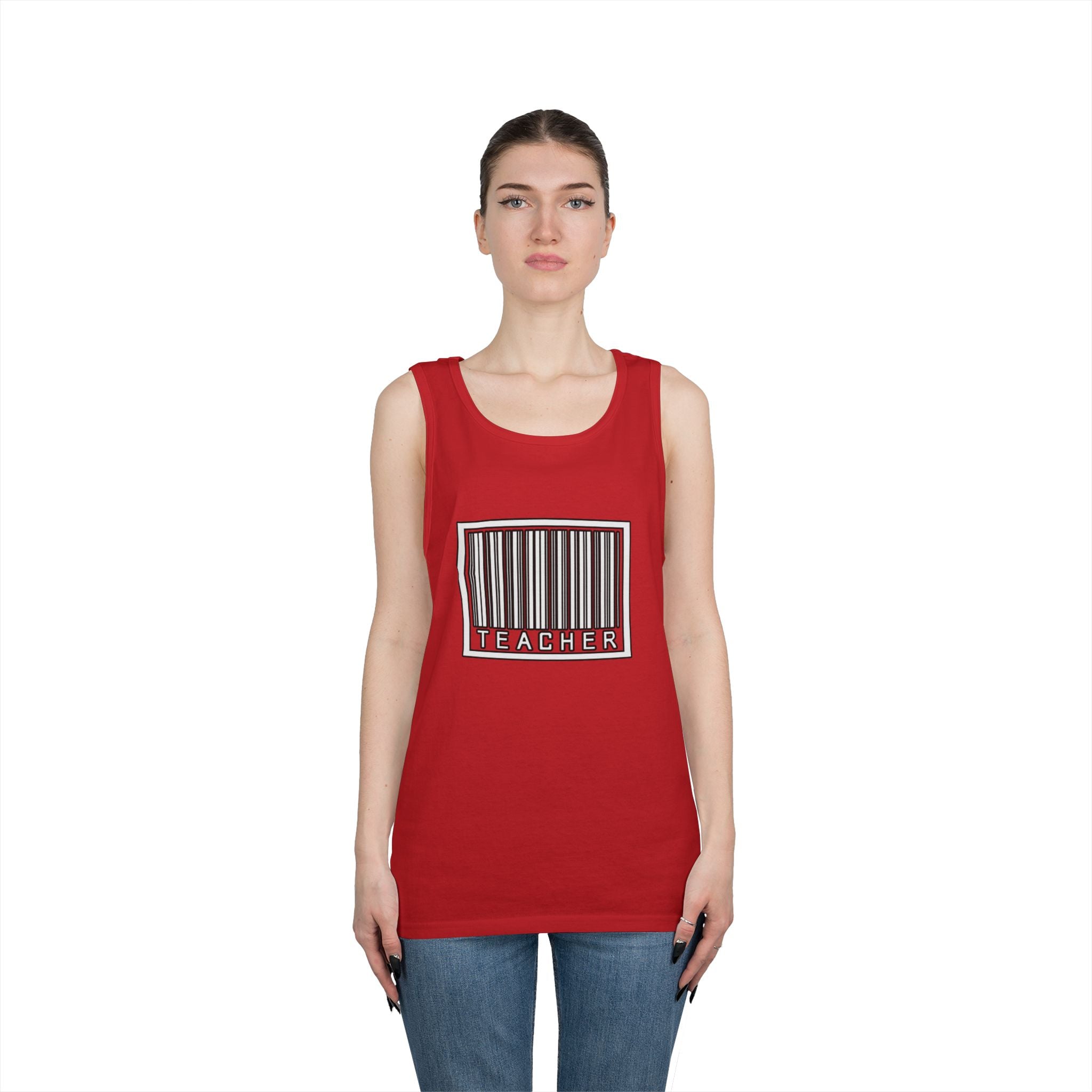 Barcode Teacher - Unisex Heavy Cotton Tank Top