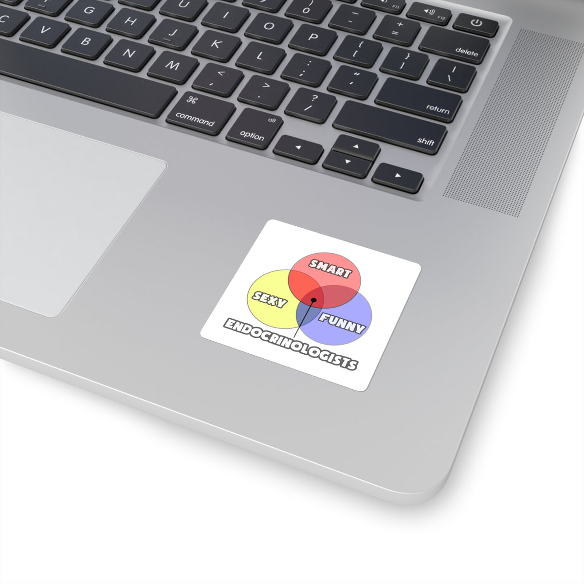 Venn Diagram .. Endocrinologists - Square Stickers