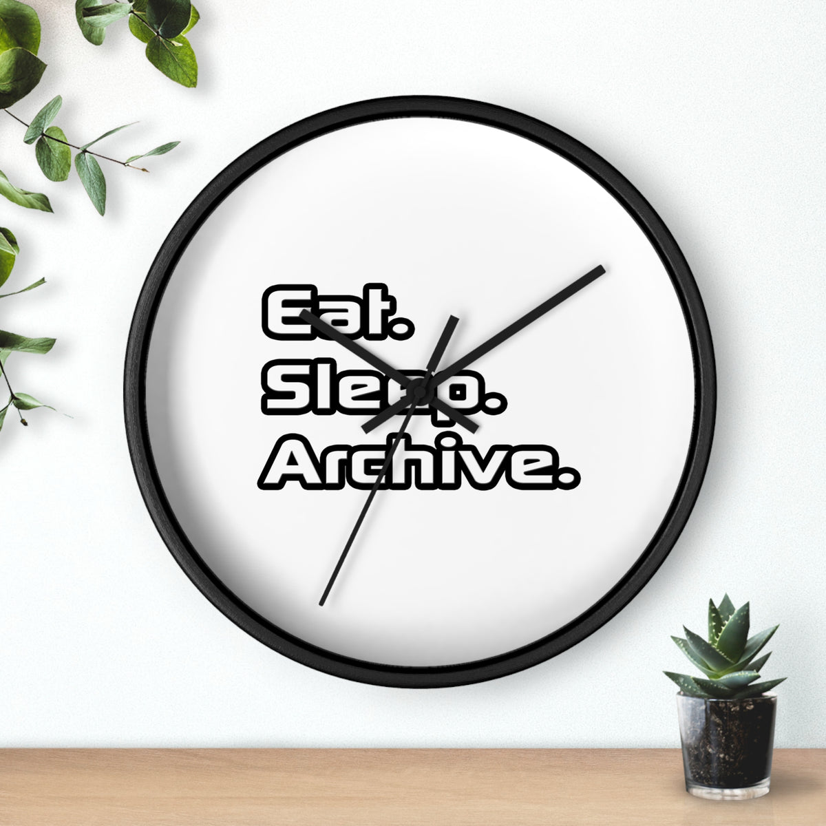 Eat. Sleep. Archive - Wall Clock