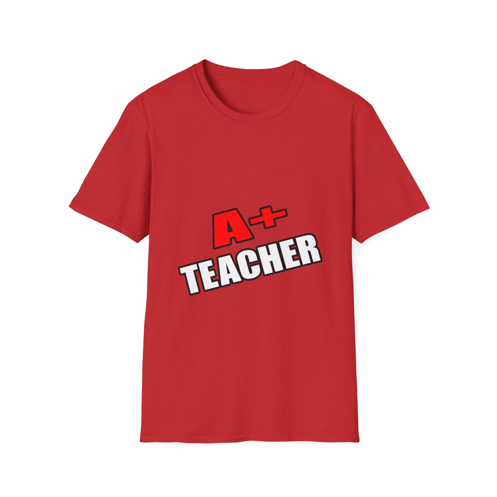 a plus teacher - Unisex Softstyle T-Shirt