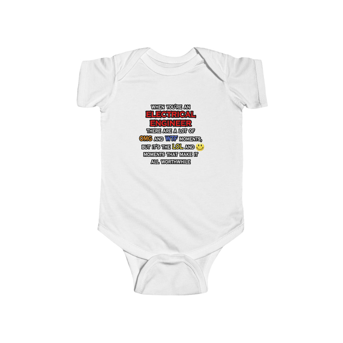 Funny Electrical Engineer ... OMG WTF LOL - Infant Fine Jersey Bodysuit