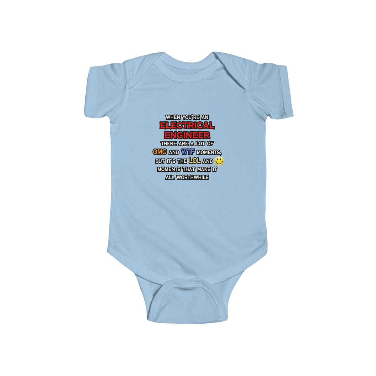 Funny Electrical Engineer ... OMG WTF LOL - Infant Fine Jersey Bodysuit