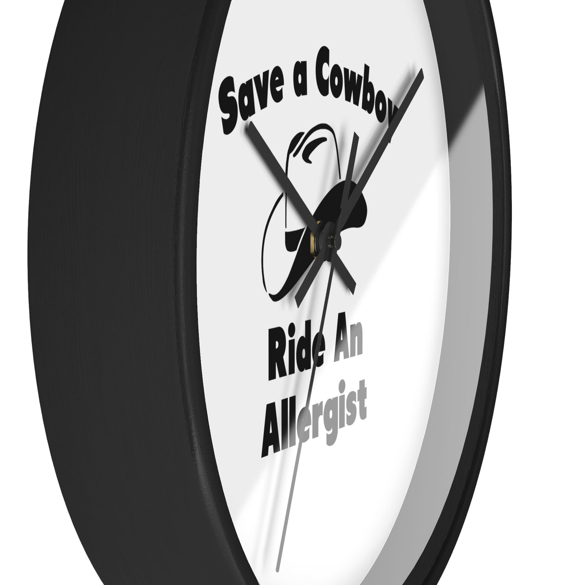Save a Cowboy .. Ride an Allergist - Wall Clock