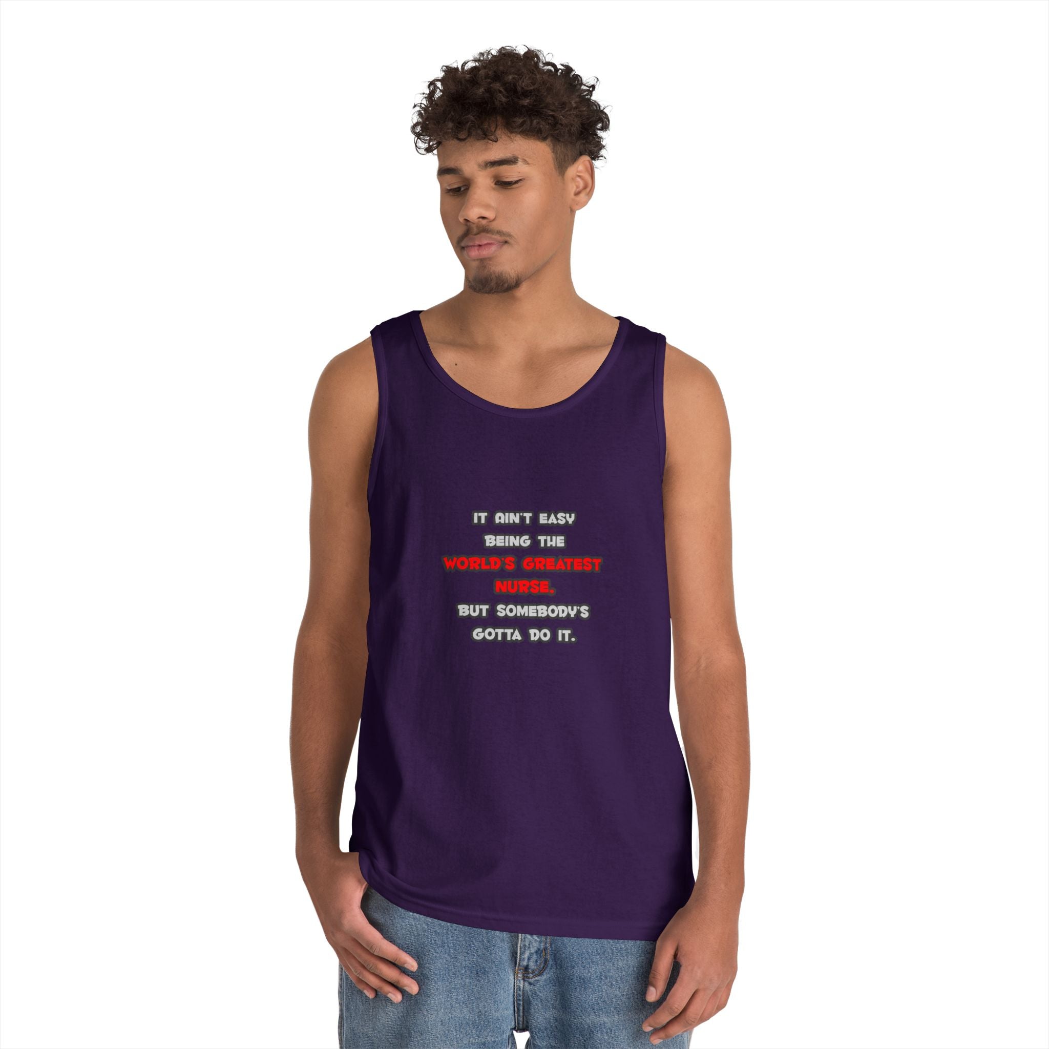 World's Greatest Nurse Joke - Unisex Heavy Cotton Tank Top