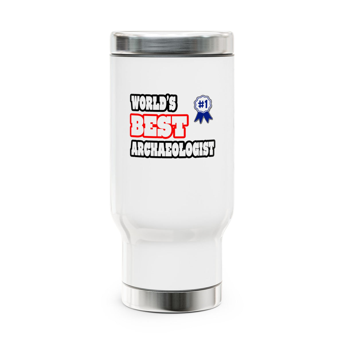 World's Best Archaeologist - Stainless Steel Travel Mug with Handle, 14oz