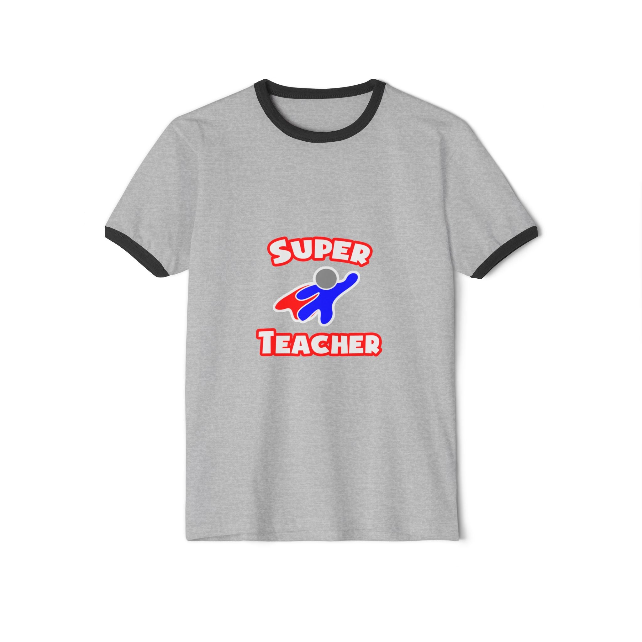 Super Teacher - Unisex Cotton Ringer T-Shirt