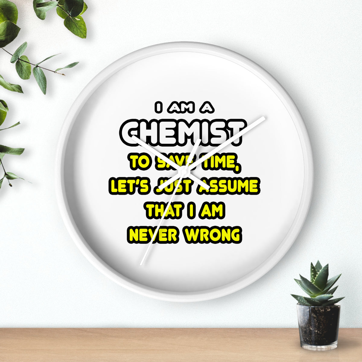 Funny Chemist T Shirts and Gifts - Wall Clock