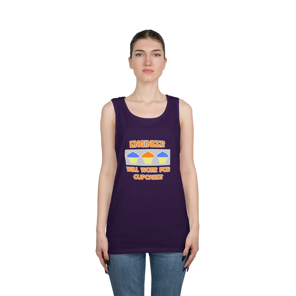 Engineer ... Will Work For Cupcakes - Unisex Heavy Cotton Tank Top