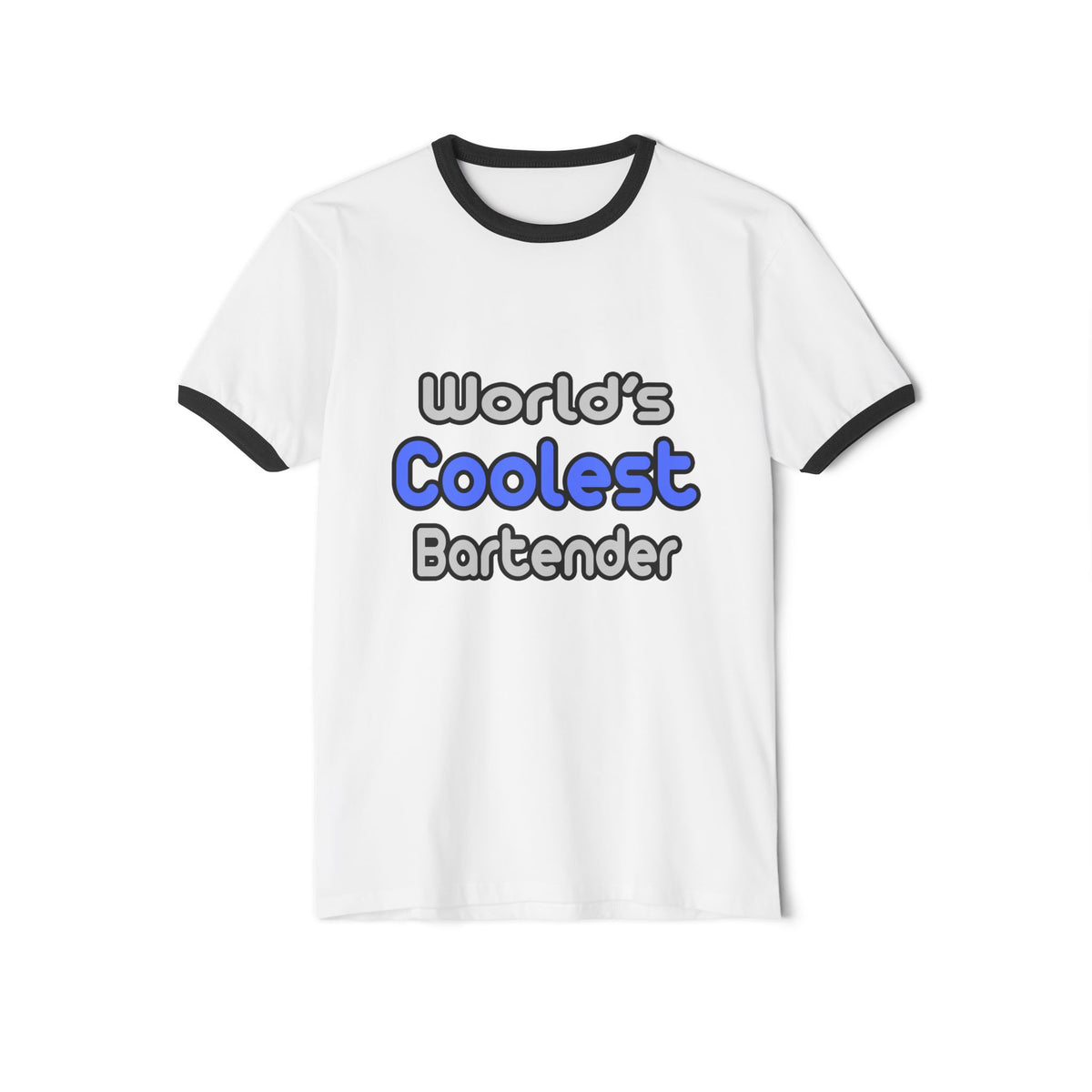 World's Coolest Bartender - Unisex Cotton Ringer T-Shirt