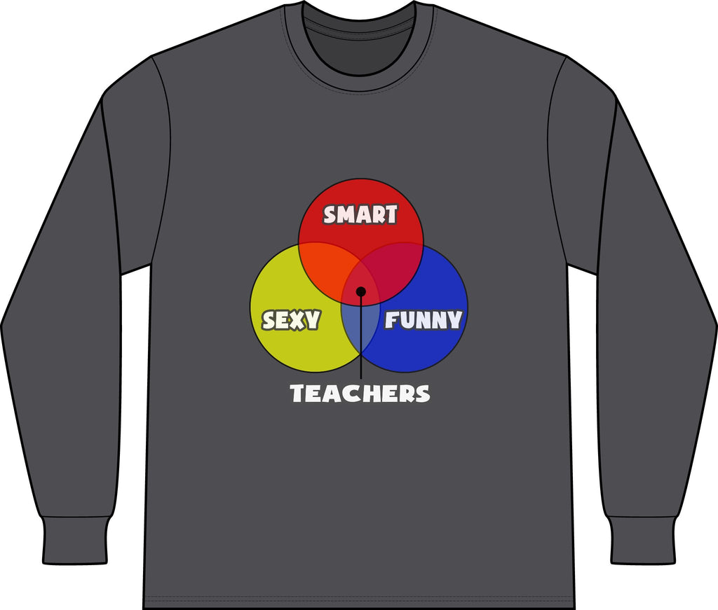 Venn Diagram .. Teachers - Unisex Long Sleeve T-Shirt
