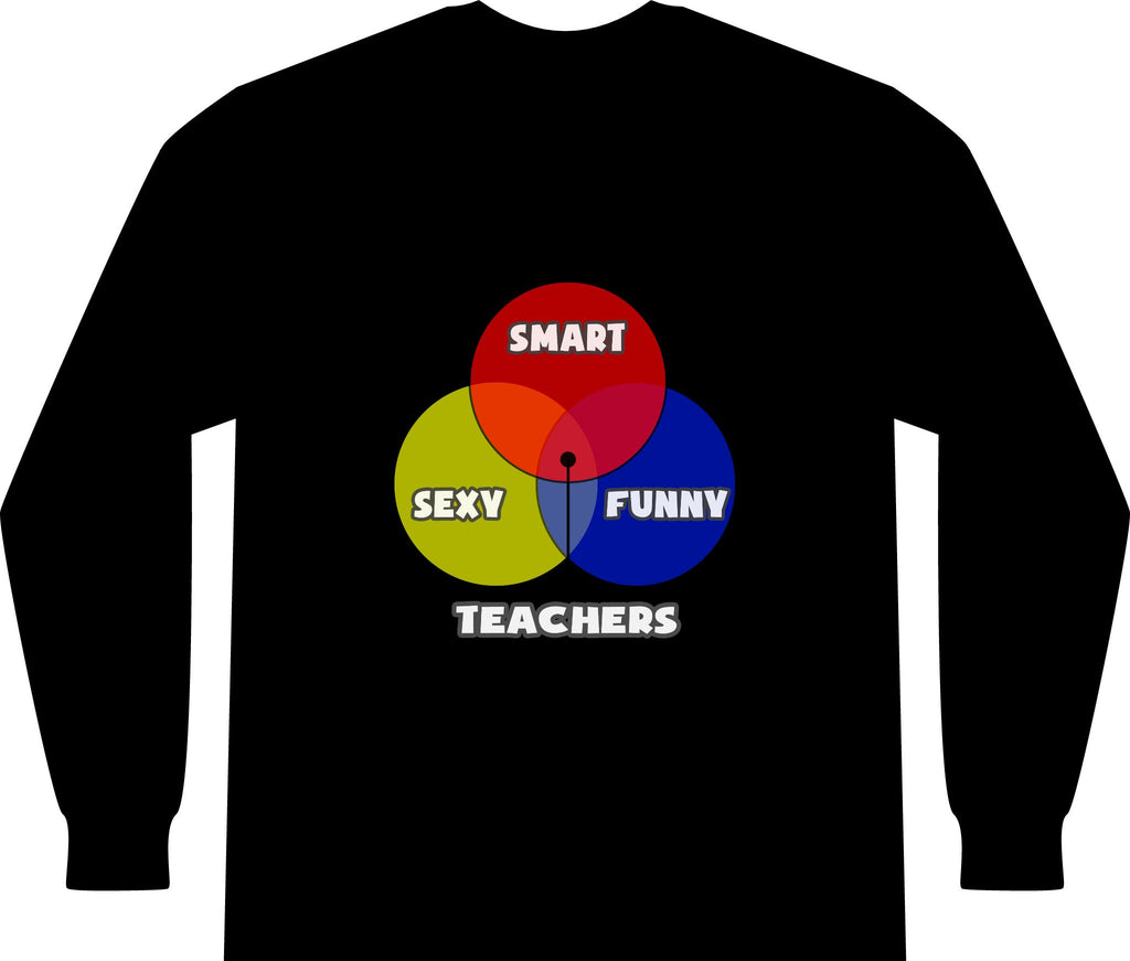 Venn Diagram .. Teachers - Unisex Long Sleeve T-Shirt