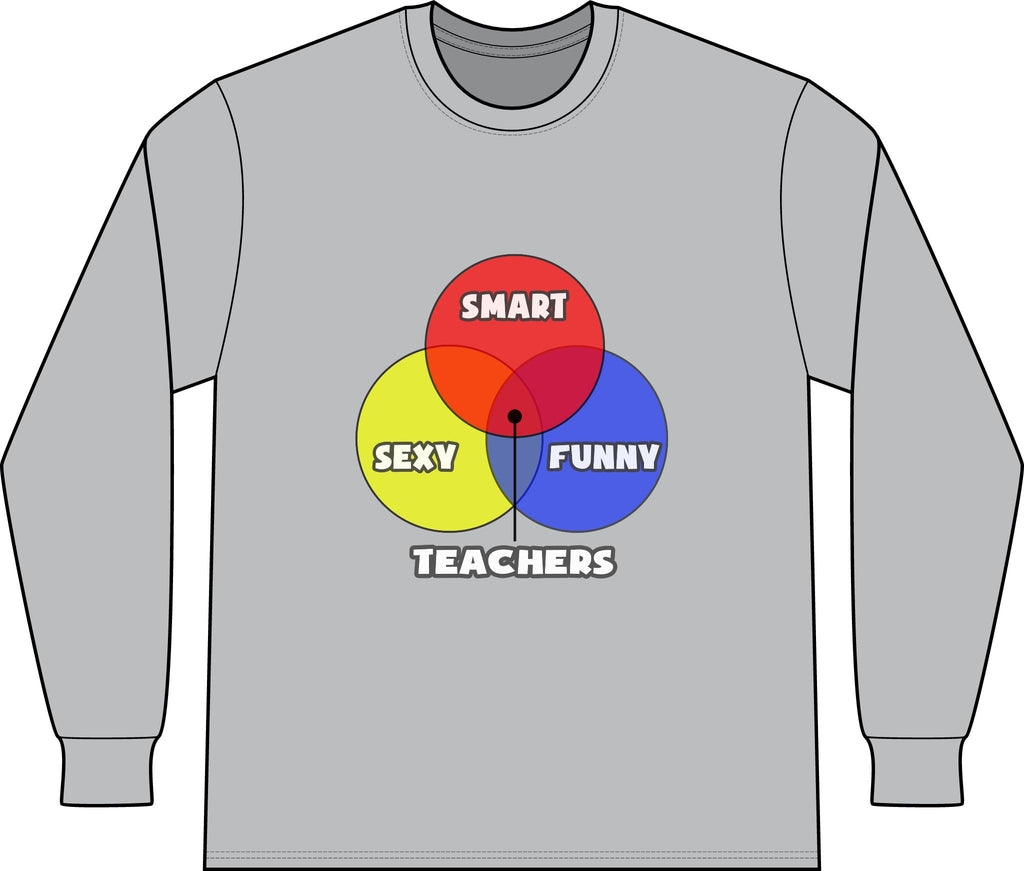 Venn Diagram .. Teachers - Unisex Long Sleeve T-Shirt