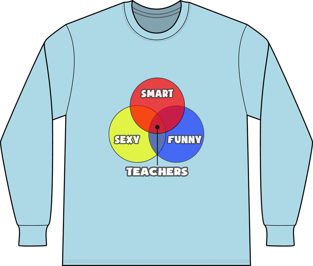 Venn Diagram .. Teachers - Unisex Long Sleeve T-Shirt