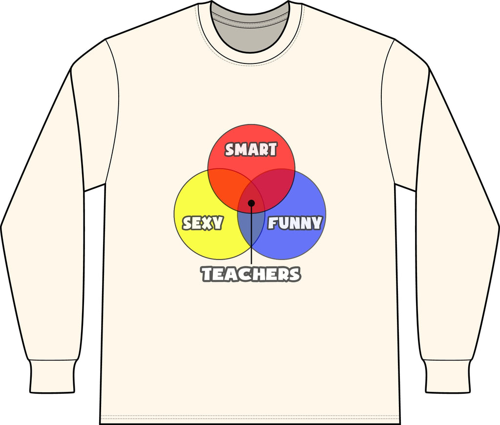 Venn Diagram .. Teachers - Unisex Long Sleeve T-Shirt