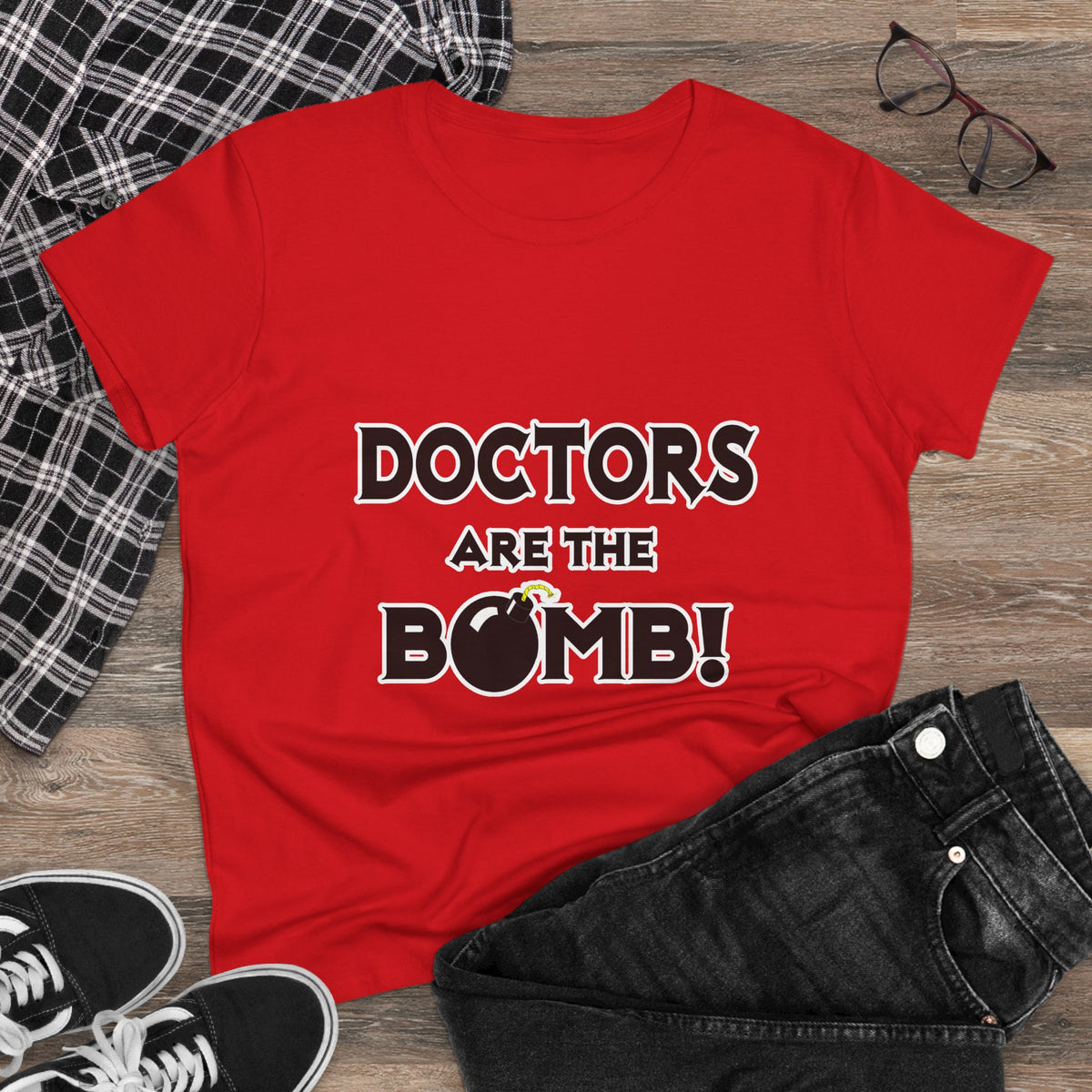 Doctors Are The Bomb! (2) - Women's Midweight Cotton Tee