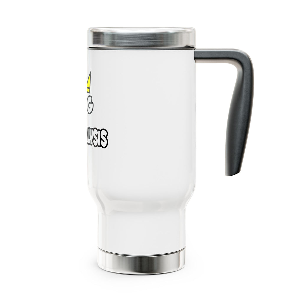 King of Risk Analysis - Stainless Steel Travel Mug with Handle, 14oz