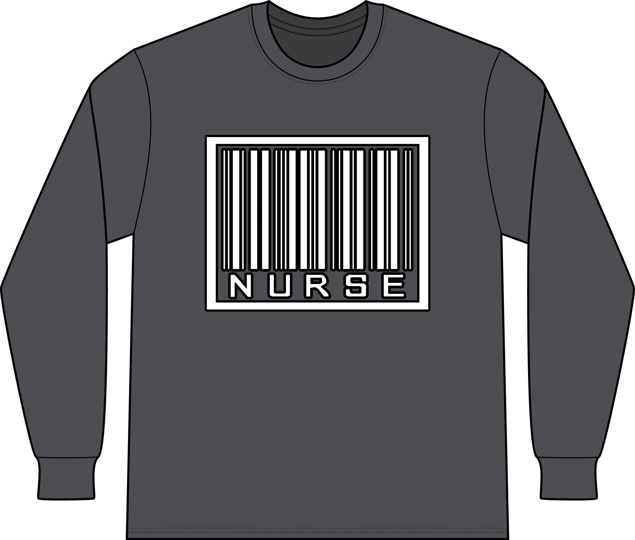Barcode Nurse - Unisex Long Sleeve T-Shirt