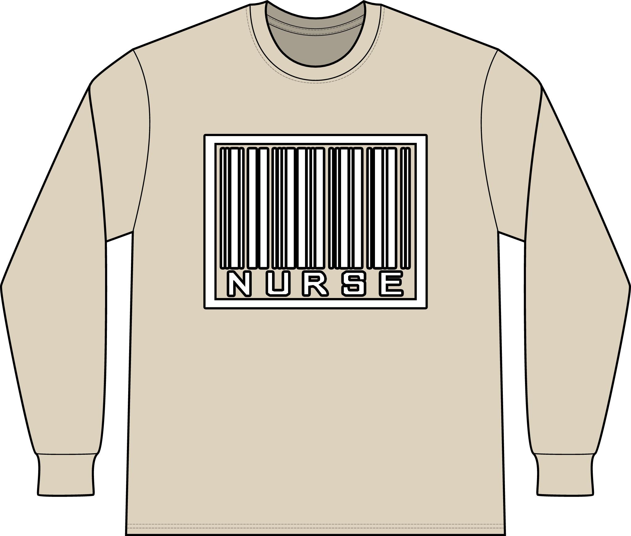 Barcode Nurse - Unisex Long Sleeve T-Shirt