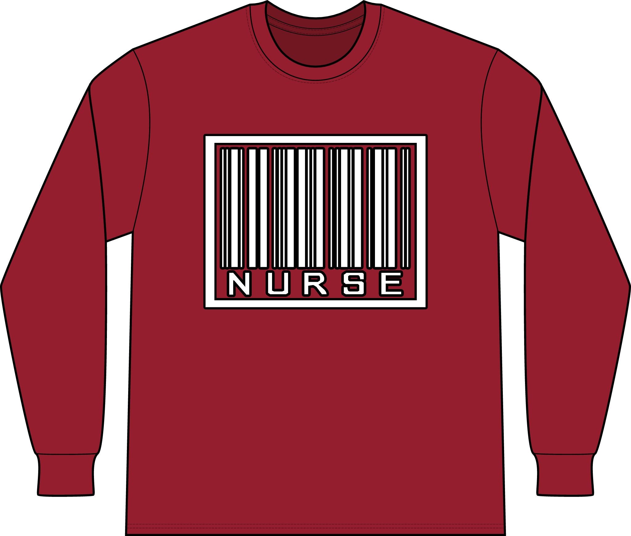 Barcode Nurse - Unisex Long Sleeve T-Shirt