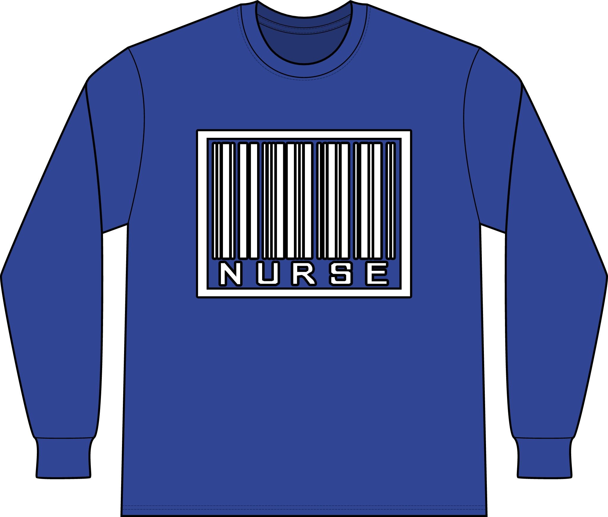 Barcode Nurse - Unisex Long Sleeve T-Shirt