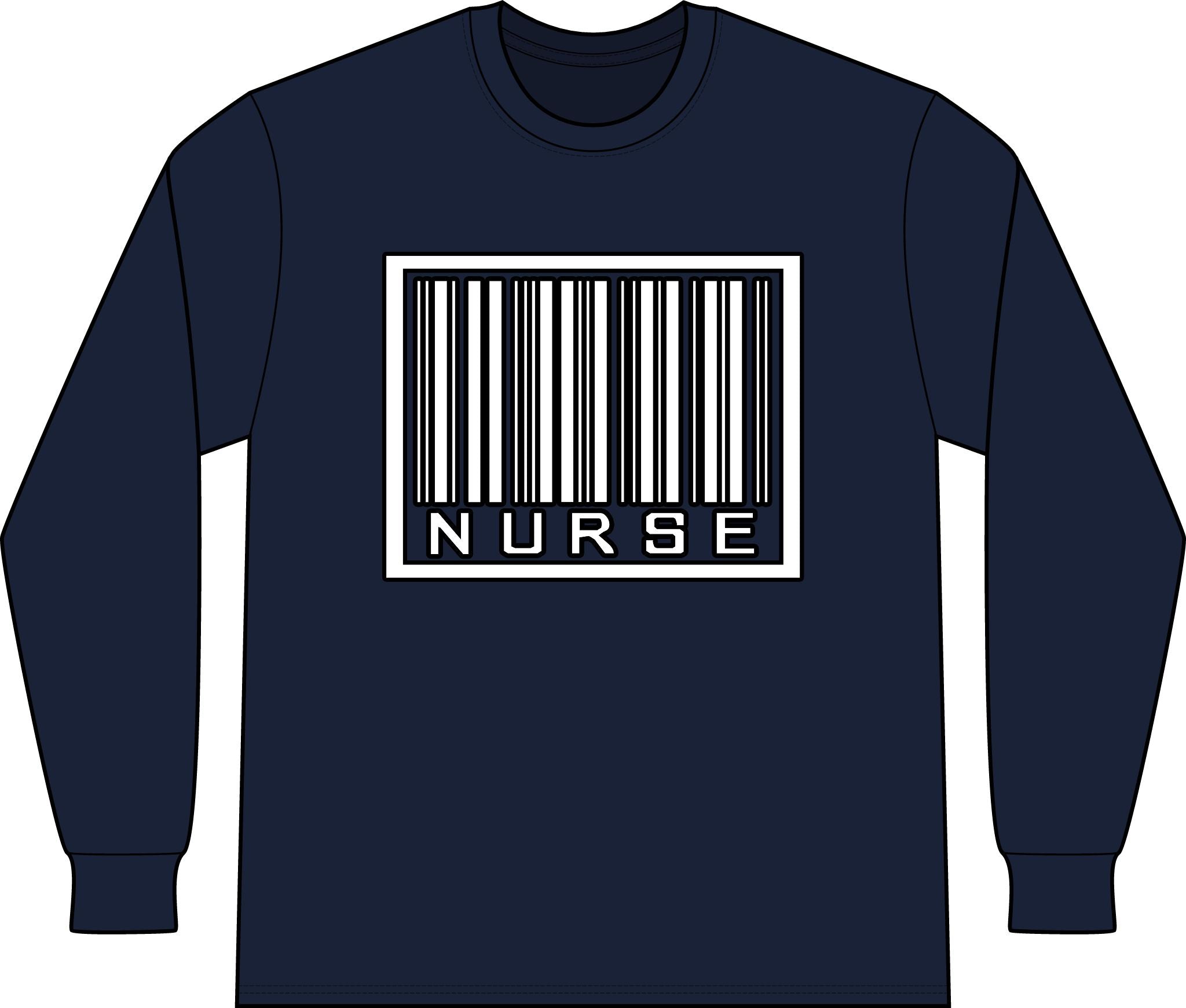Barcode Nurse - Unisex Long Sleeve T-Shirt