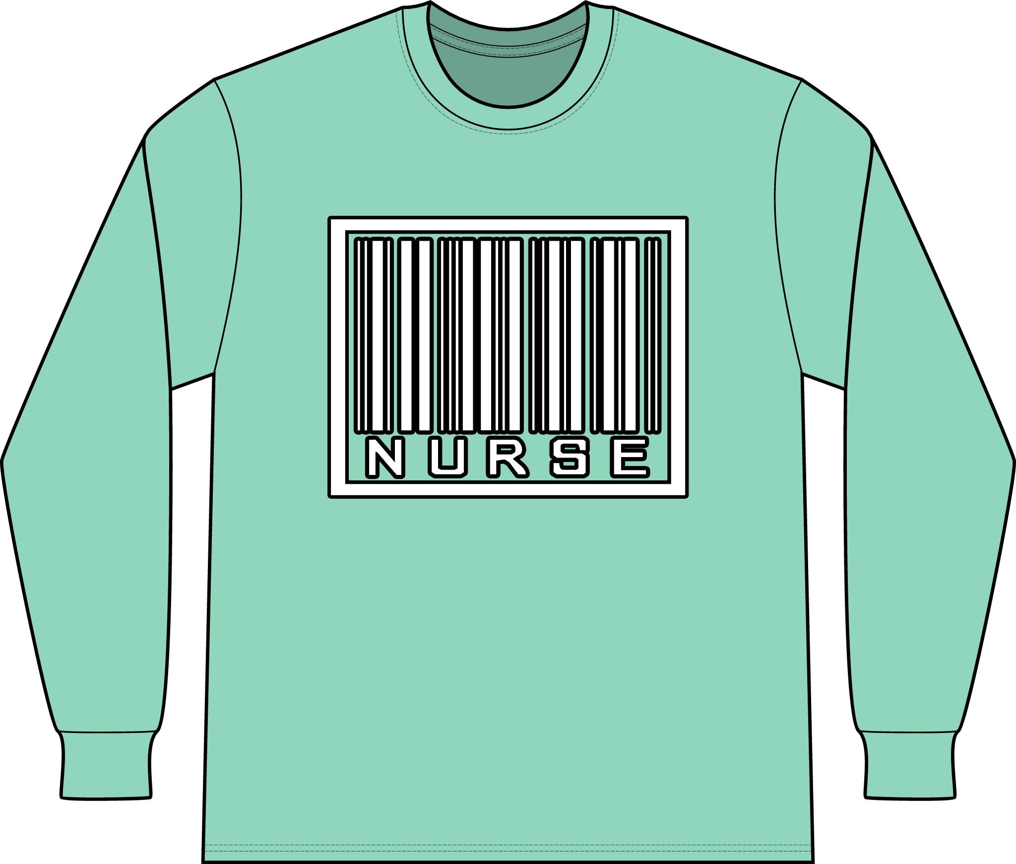 Barcode Nurse - Unisex Long Sleeve T-Shirt
