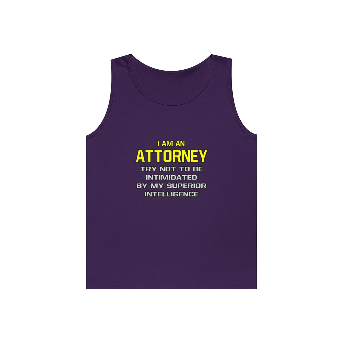 Attorney...Superior Intelligence - Unisex Heavy Cotton Tank Top