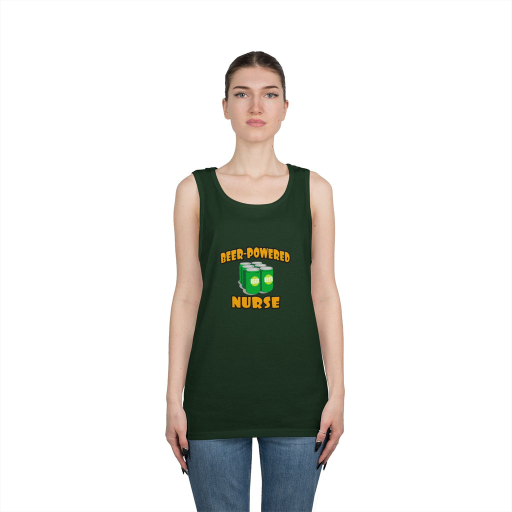 Beer Powered Nurse - Unisex Heavy Cotton Tank Top