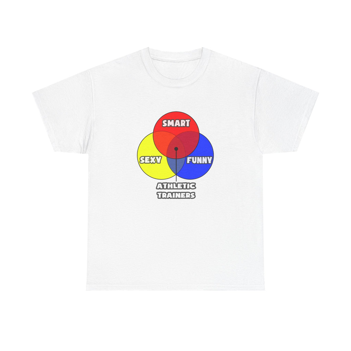 Venn Diagram .. Athletic Trainers - Unisex Heavy Cotton Tee
