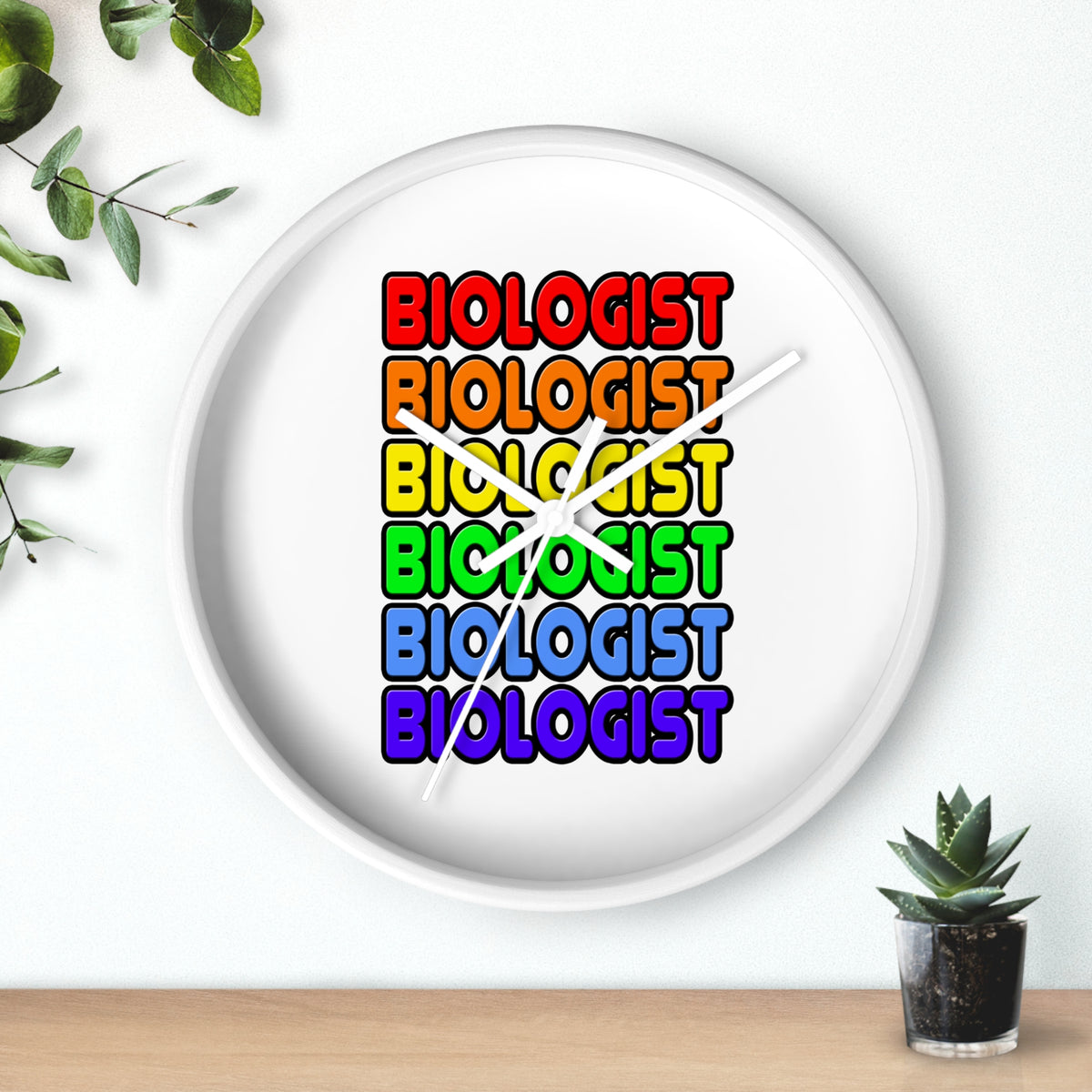 Rainbow Biologist - Wall Clock