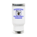 Conserve Water .. Shower With a Bartender - Stainless Steel Travel Mug with Handle, 14oz