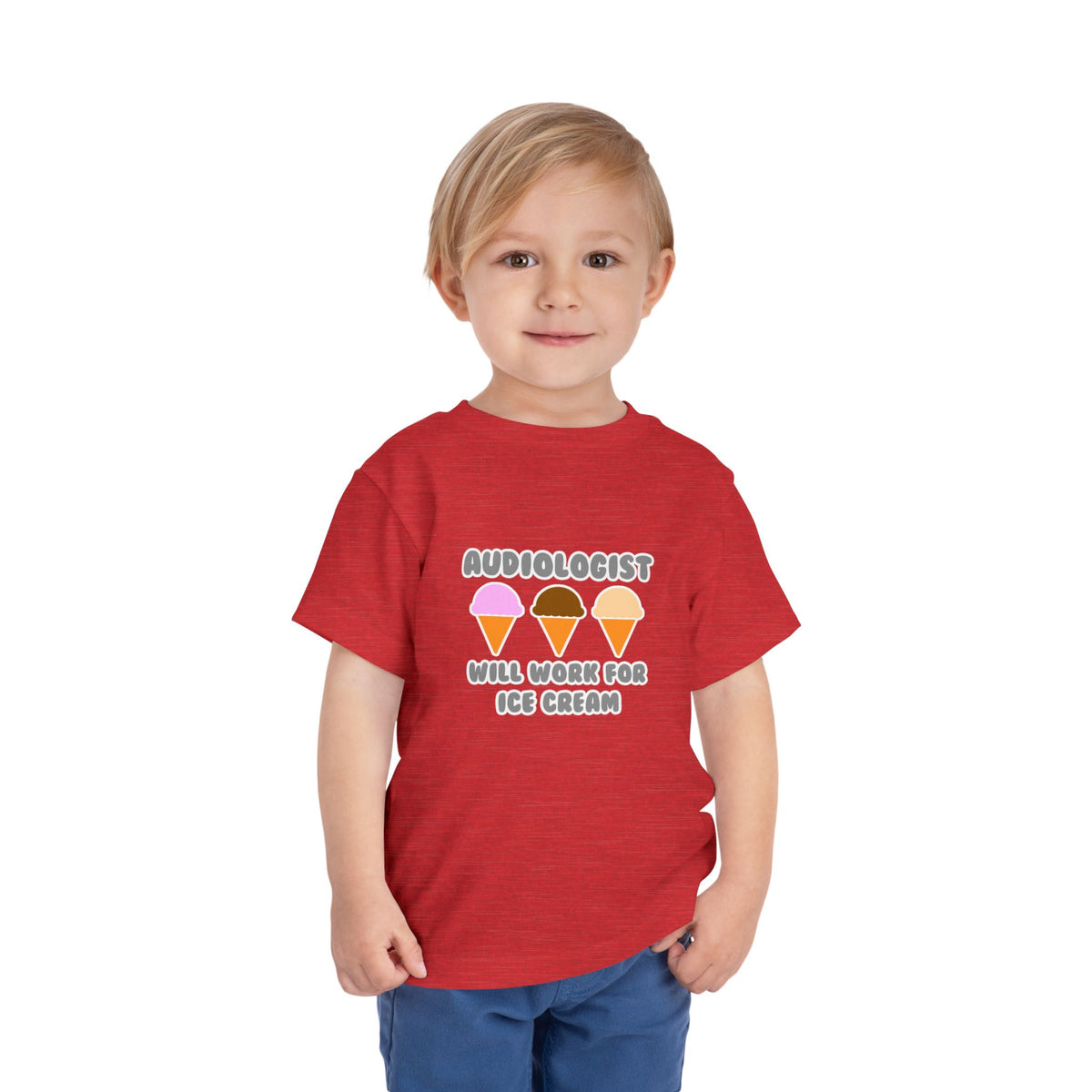 Audiologist ... Will Work For Ice Cream - Toddler Short Sleeve Tee