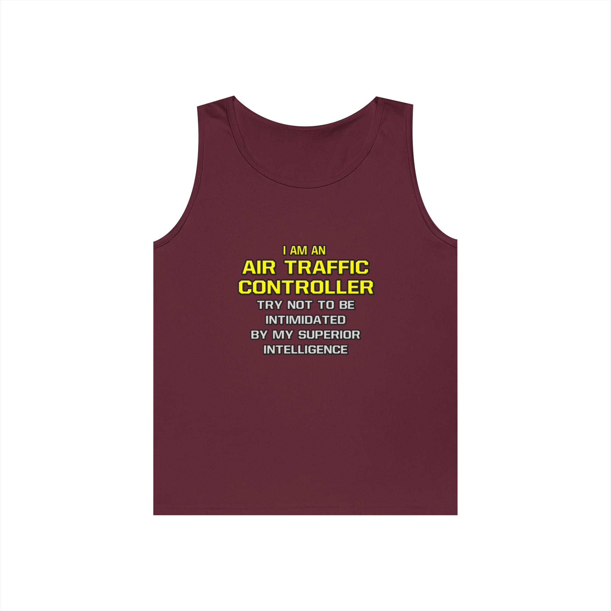Air Traffic Controller...Superior Intelligence - Unisex Heavy Cotton Tank Top