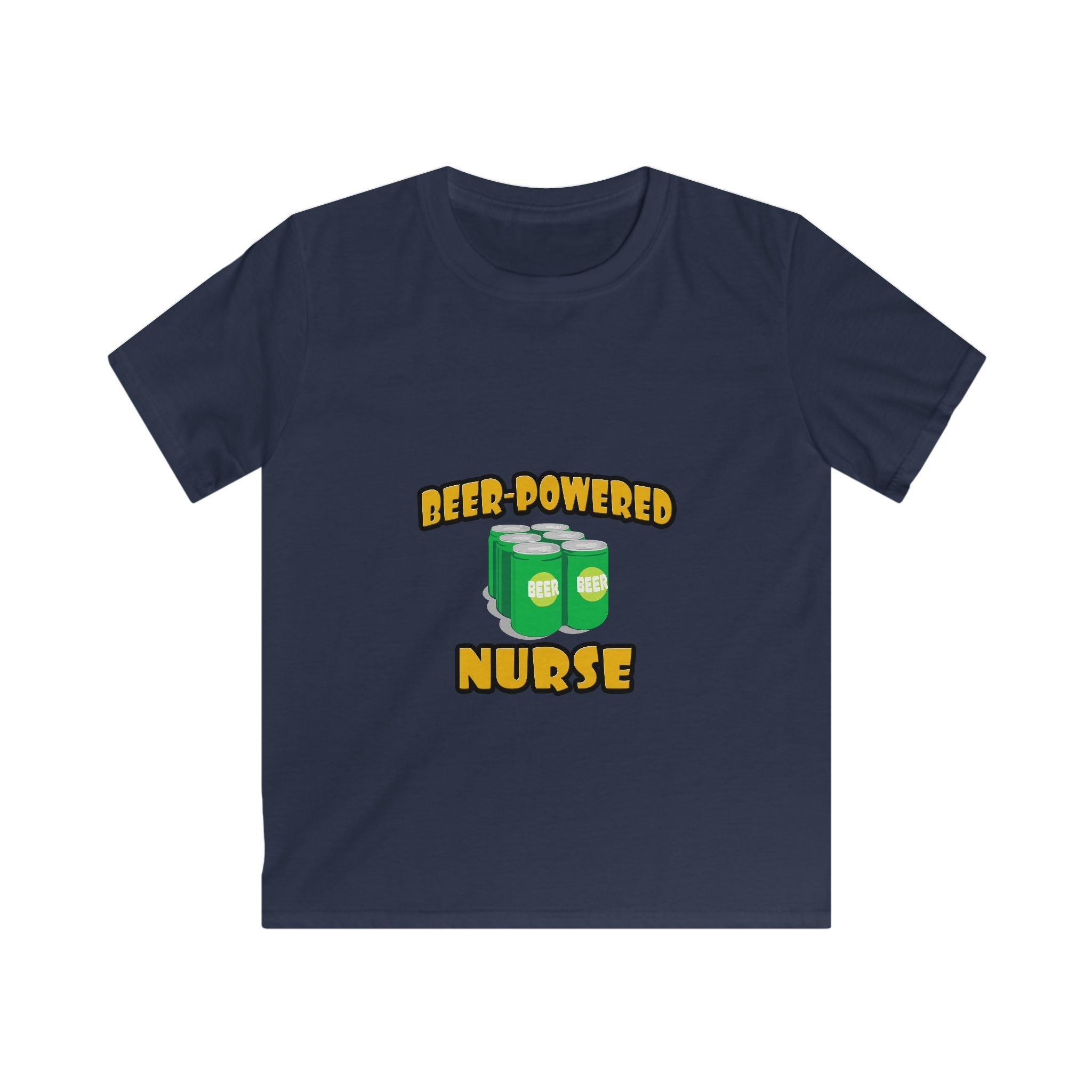 Beer Powered Nurse - Kids Softstyle Tee
