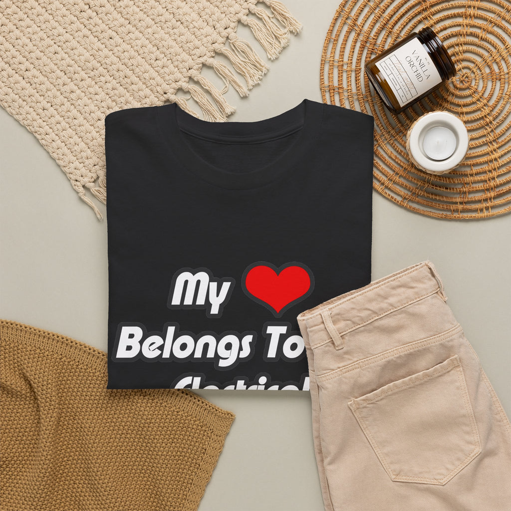 My Heart Belongs To An Electrical Engineer - Unisex Heavy Cotton Tee